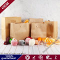 Wholesale Kraft Paper Bags Reusable Paper Lunch Bags Sandwich Paper Bags with Die Cut Hanle/Flat Handle